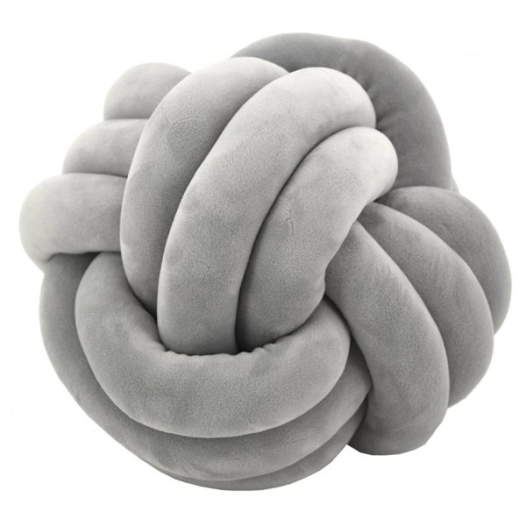 coussin noeud velours gris - aubry gaspard ld