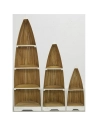 s/3 etageres barque acajou - aubry gaspard ld