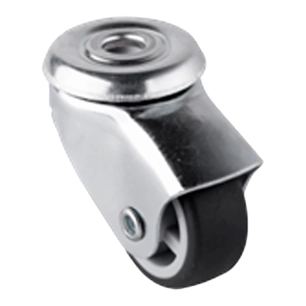 roulette meuble emily, sans frein, caoutchouc gris, trou central ø8,2 mm, ø30 mm