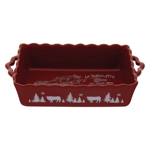 plat rect 32,7x19x7,50 rouge la tartiflette - grestel