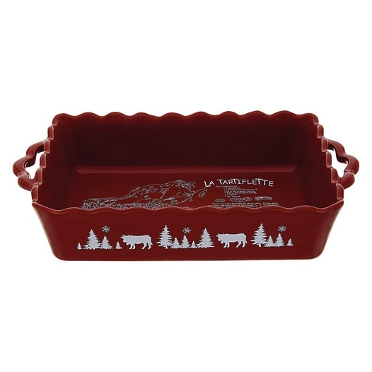 plat rect 39,9x22,9x8,4 rouge la tartiflette - grestel
