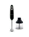 mixeur plongeant - 700 w - flowblend - vitesse variable - turbo - hachoir - noir - smeg pem