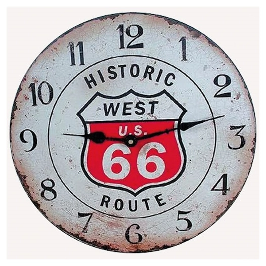 horloge bois ã˜33 route 66 - aubry gaspard ld