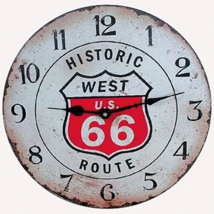 horloge bois ã˜33 route 66 - aubry gaspard ld