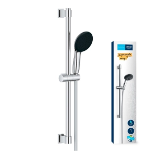 ensemble de douche vitalio star 110 avec poignée multifonction + flexible de 1,75 cm + barre de 60 cm