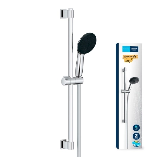 ensemble de douche vitalio star 110 avec poignée multifonctions, flexible de 1,75 cm et barre de 60 cm