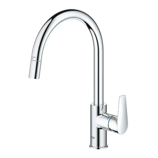 robinet de cuisine monocommande avec bec extractible haut, série start edge