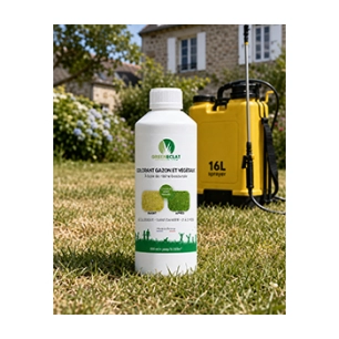 colorant naturel à base de résine végétale (98%). bidon de 500ml concentré à diluer (couvre 200m2) - vert prairie.