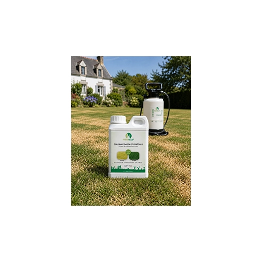 colorant naturel à base de résine végétale (98%). bidon de 1l concentré à diluer (couvre 400m2) - vert prairie.