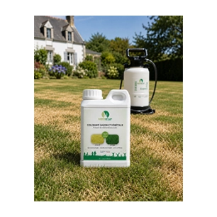 colorant naturel à base de résine végétale (98%). bidon de 1l concentré à diluer (couvre 400m2) - vert prairie.