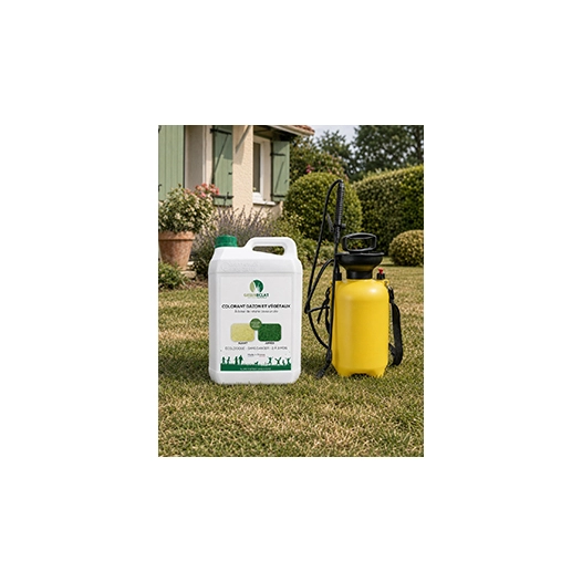 colorant naturel à base de résine végétale (98%). bidon de 5l prêt à l'emploi (couvre 50m2) - vert prairie.