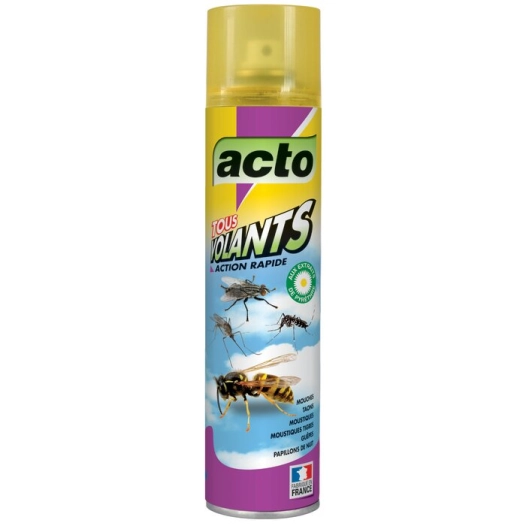 Aérosol Acto Pyrèthre Volants Insecticide naturel rapide contre insectes volants - Acto