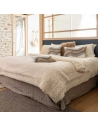 coussin brode hiro naturel/galet 30x50 - sde ld