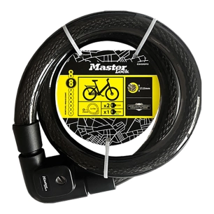 Câble Antivol Master Lock Antivol à clé, acier tressé gainé PVC - MASTER LOCK