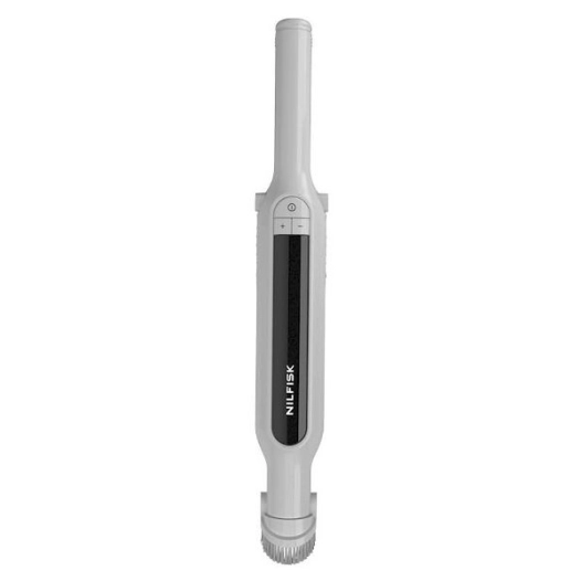 asp. ã  main - 128390200 - 150 w - 14,4 v - autonomie 30 min - cuve 0,2 l - epa 10 - support mural - gris - nilfisk