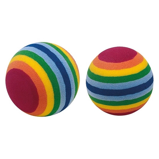 balle mousse multicolore ã¸ 3.5 cm lot de 2 - ferplast france