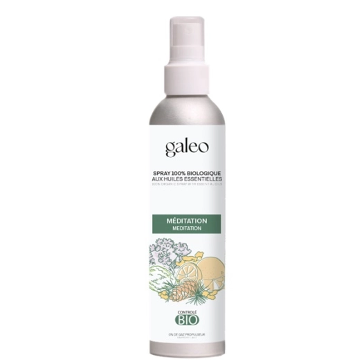 spray 100% biologique aux huiles essentielles 200 ml 'mã‰ditation' - galeo concept