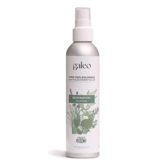 spray 100% biologique aux huiles essentielles 200 ml 'respiration' - galeo concept