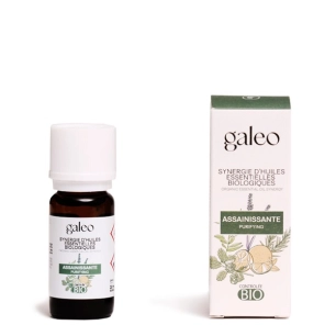 synergie d'huiles essentielles biologiques 10 ml 'assainissante' - galeo concept