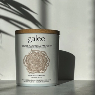 bougie naturelle 200g bois de cachemire - galeo concept