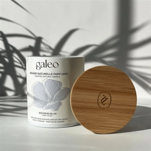 bougie naturelle 200g douceur de lin - galeo concept