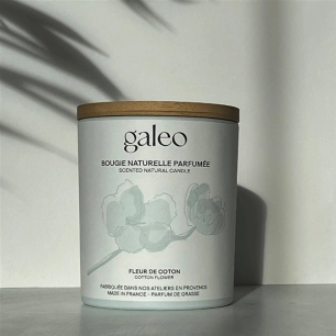 bougie naturelle 200g fleur de coton - galeo concept