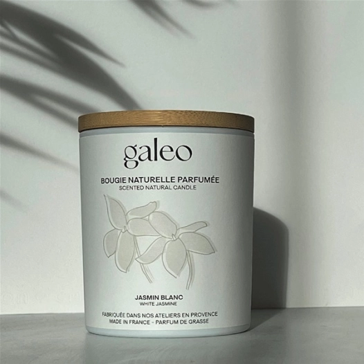 bougie naturelle 200g jasmin blanc - galeo concept