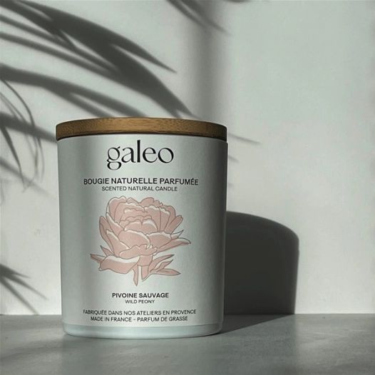 bougie naturelle 200g pivoine sauvage - galeo concept