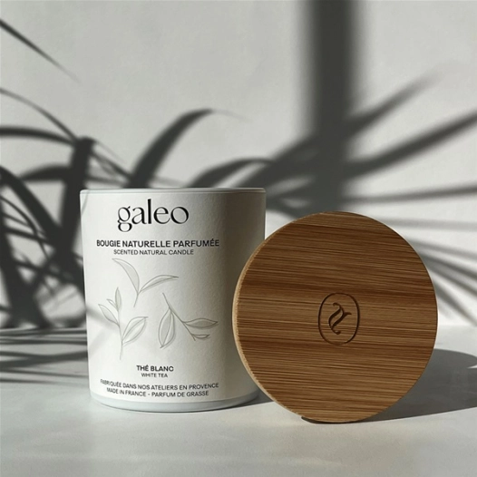 bougie naturelle 200g thã‰ blanc - galeo concept