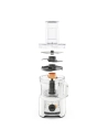 robot multipro compact - 800 w - bol 2,1 l - 2 vitesses + pulse - 12 fonctions - accessoires inox - blanc - delonghi - kenwood