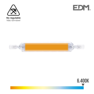 ampoule linéaire led 118 mm, r7s, 12 w, 1250 lm, 6400 k, lumière froide, ø 16 mm