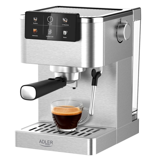 cafetière espresso 5 en 1 ad4390, inox, 1350 w, 20 bar