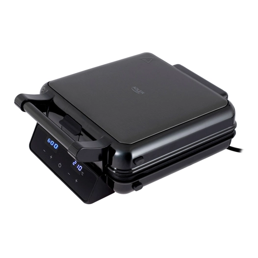appareil à sandwich 4 en 1 ad3096 avec écran tactile, inox et noir, 2200 w