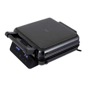 appareil à sandwich 4 en 1 ad3096 avec écran tactile, inox et noir, 2200 w