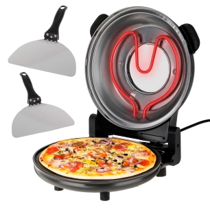 four électrique à pizza ad6314, noir, 1200 w