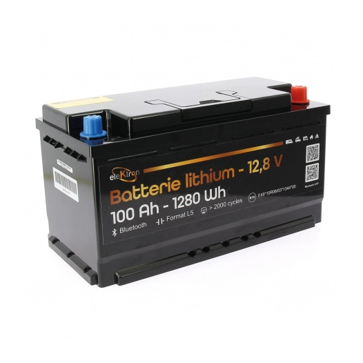 Batterie Lithium LiFePO4 100Ah ELEKTRON Format L5 Bluetooth | Camping-car & Van