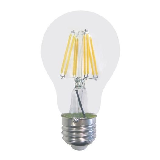 ampoule led à filament standard eco a60 e27 8 w 900 lm transparente