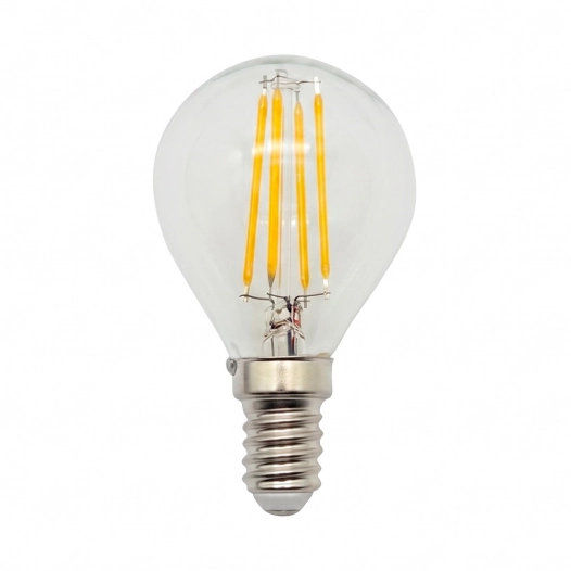 ampoule sphérique filament led g45 e14, 4 w, 300 lm, lumière chaude, ø45 x 77 mm