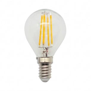 ampoule sphérique filament led g45 e14, 4 w, 300 lm, lumière chaude, ø45 x 77 mm