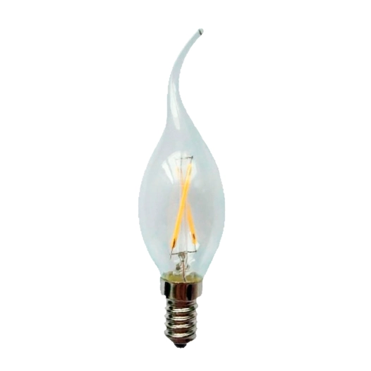 ampoule bougie filament led pointe torsadée c35 e14, 4 w, 400 lm, lumière chaude, ø35 x 118 mm