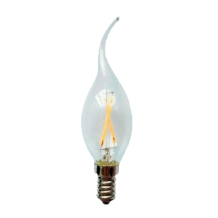 ampoule bougie filament led pointe torsadée c35 e14, 4 w, 400 lm, lumière chaude, ø35 x 118 mm