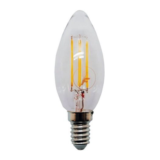 ampoule bougie filament led c35 e14, 4 w, 300 lm, lumière chaude, ø35 x 98 mm