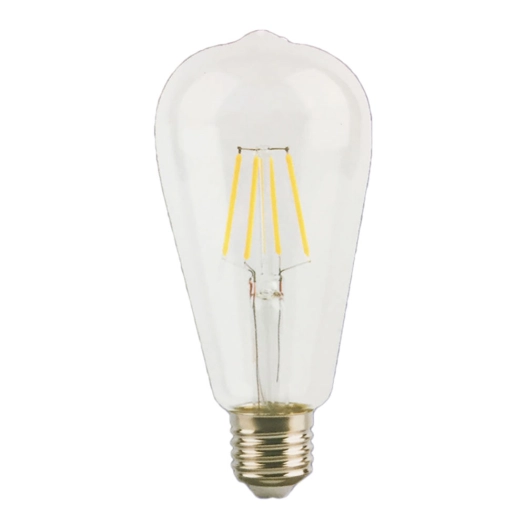 ampoule edison filament led st64 e27, 4 w, 470 lm, lumière chaude, ø64 x 142 mm
