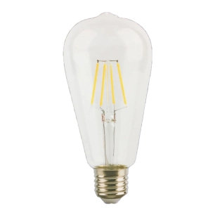 ampoule edison filament led st64 e27, 4 w, 470 lm, lumière chaude, ø64 x 142 mm