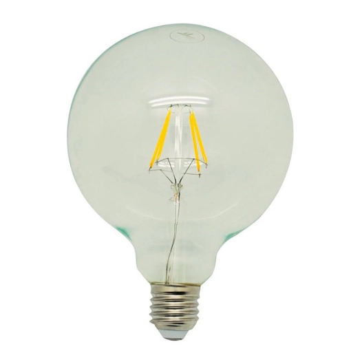 ampoule globe filament led g125 e27, 4 w, 400 lm, 2700 k lumière chaude, ø125 x 178 mm