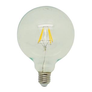 ampoule globe filament led g125 e27, 4 w, 400 lm, 2700 k lumière chaude, ø125 x 178 mm