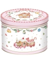 mugs en porcelaine fine - boite metal / 4 designs sweet christmas - pozzi milano spa