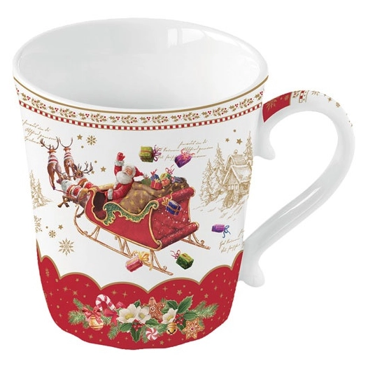 coffret 2 mugs 34cl en porcelaine christmas memories - pozzi milano spa