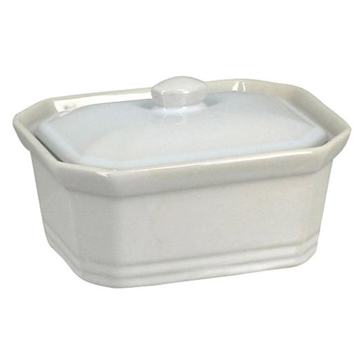 terrine avec couvercle 400 g en grãˆs blanc 15x11x6.8cm - selef menastyl