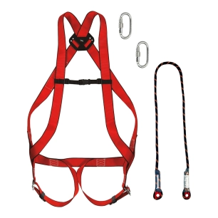 kit harnais antichute 10 basic, 1 point d'ancrage, corde ø11 mm, connecteur mod30